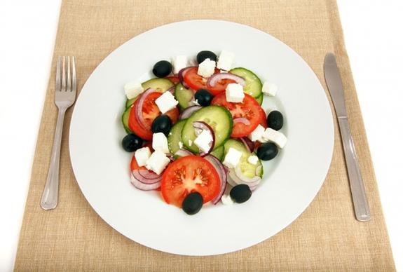greek salad on plate