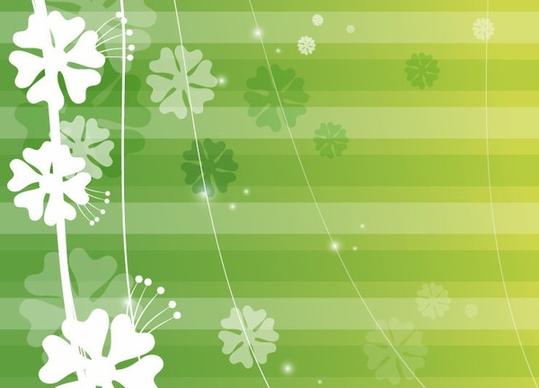 Green Background Abstract Vector Graphic
