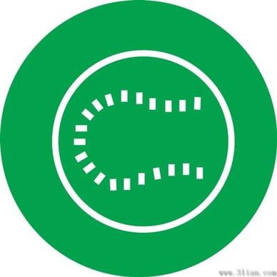 green background vector icons