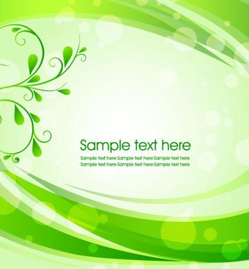 green background with leaves vector