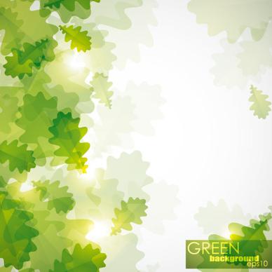 green background with leaves vector