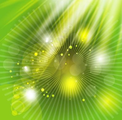green background with yellow light