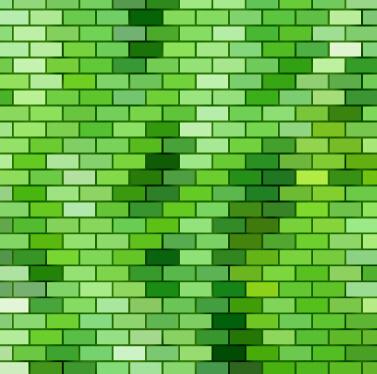 green brick wall texture background vector