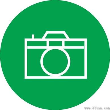 green camera icon vector