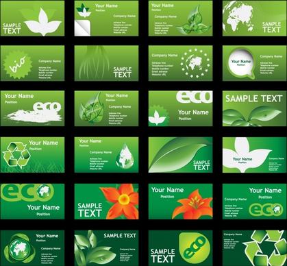 ecology background collection modern shiny green symbols decor