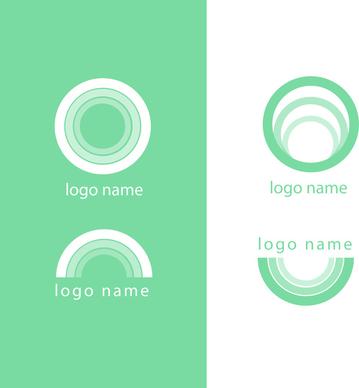 green circular transparent logo vector design