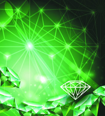 green diamond backgrounds vector