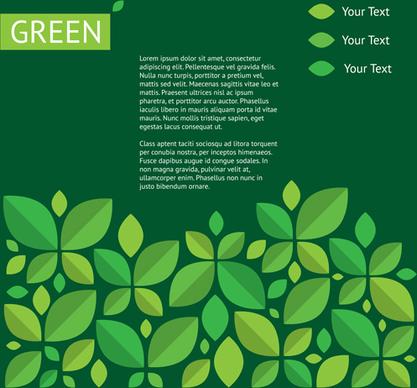 green ecology template background vectors