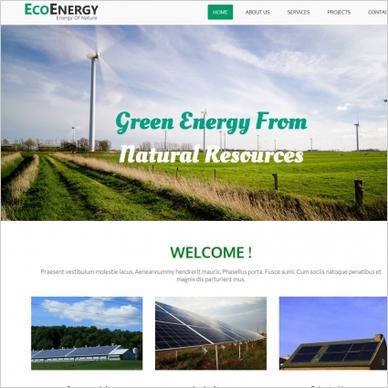 green energy website template