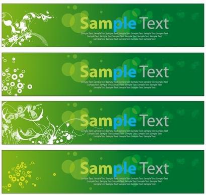 Green Floral Banners