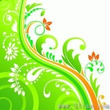 green floral vector