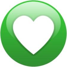 Green globe heart