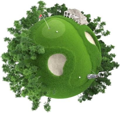 green golf course in polar coordinates definition picture