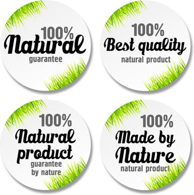 green grass with sale round stickers vector