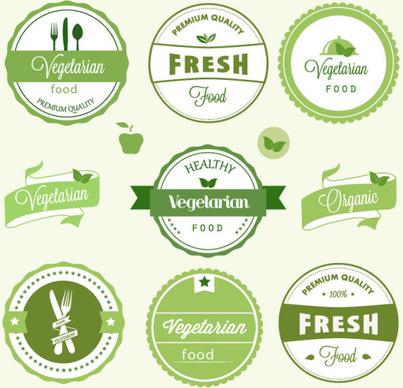 green labels design vector