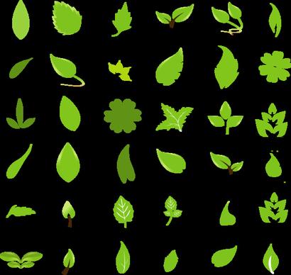 green leaf design elements