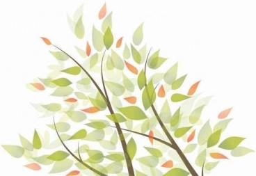 green leaves graphic art background shiny vector