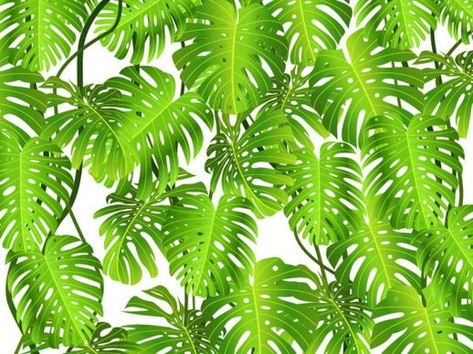 green leaves theme background 03 vector