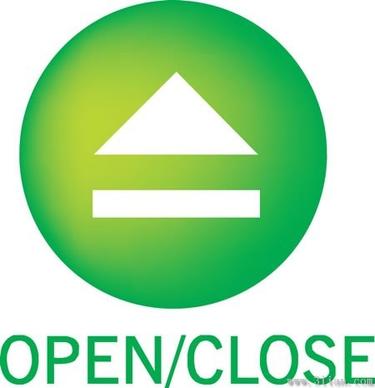 green openclose icons vector
