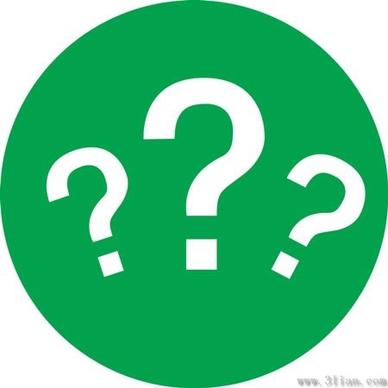 green question mark icon vector