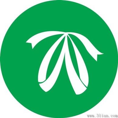 green rosette icon vector