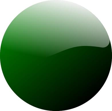 Green Round Icon clip art