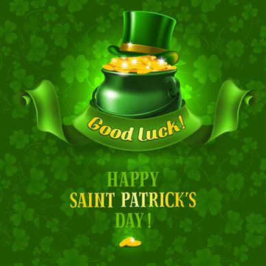 green saint patrick day background vector