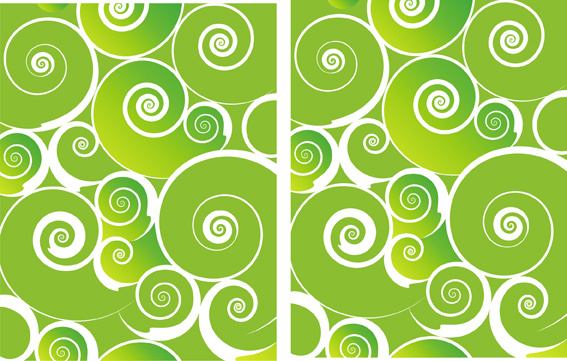 green spiral background design elements