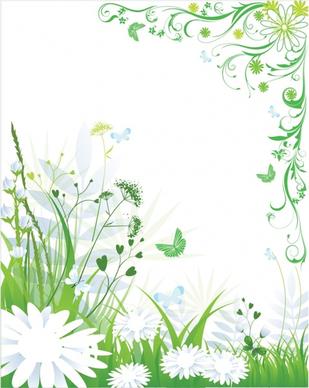 Green spring and summer background