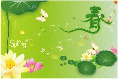 green spring background vector