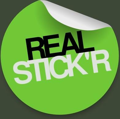 Green Sticker clip art