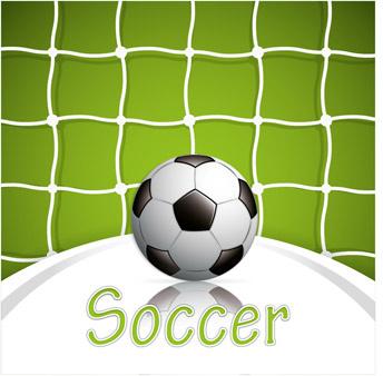 green style soccer background vector