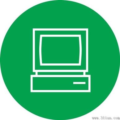 green tv icon vector