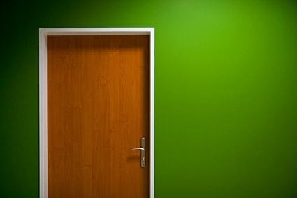 green walls and doors of picture