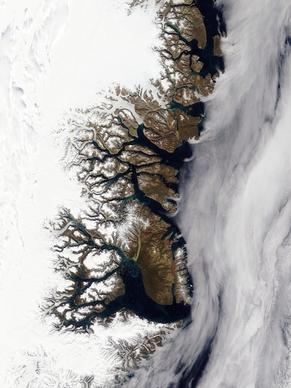 greenland fjords iced