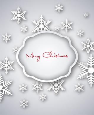 grey christmas background with snowflakes texture