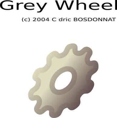 Grey Wheel clip art