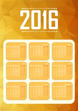grid calendar16 modern vector