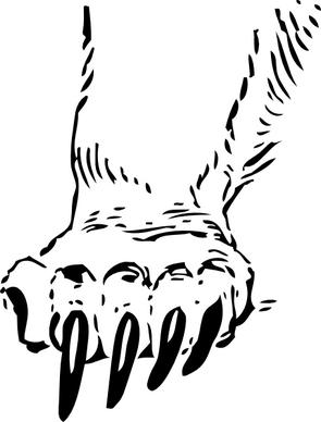 Grizzly Bear Paw clip art
