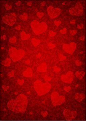 grunge background with hearts