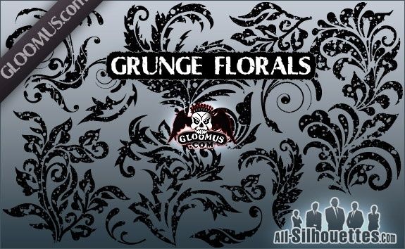 Grunge Floral Shapes