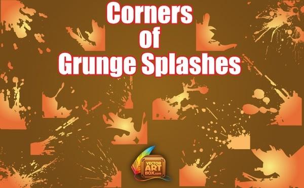 Grunge Splashes Corners