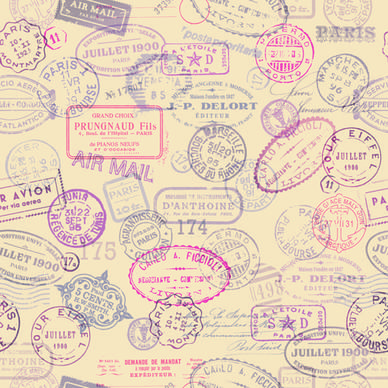 grunge travel stamps vector graphics