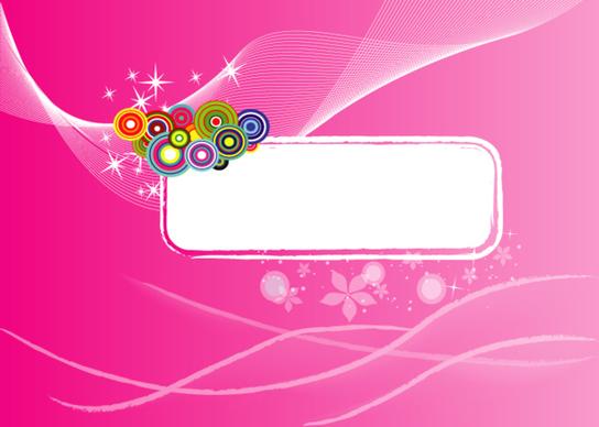 grungy banner pink background