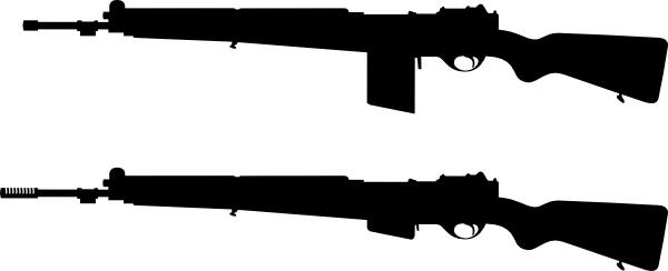 Guns Silhouette clip art
