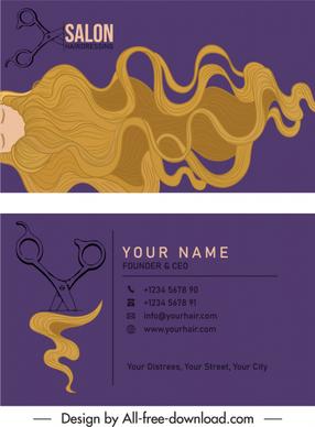 hair salon business card template dynamic classical decor