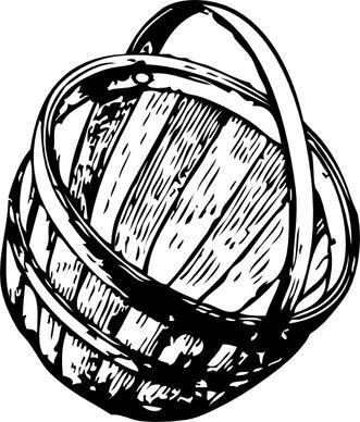 Half Bushel Picking Basket clip art