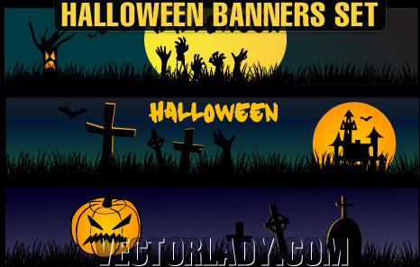 halloween banner set