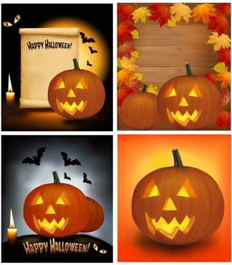 halloween cartoon background 03 vector