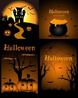 halloween design elements vector